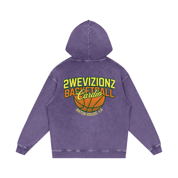 Acid Wash Basketball Cardio Oversize Hoodie