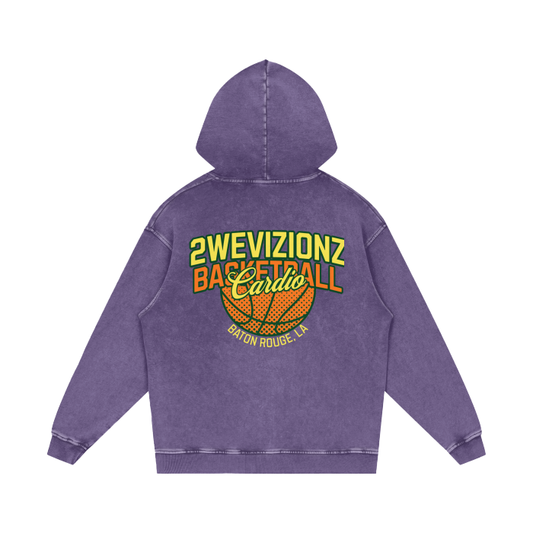 Acid Wash Basketball Cardio Oversize Hoodie