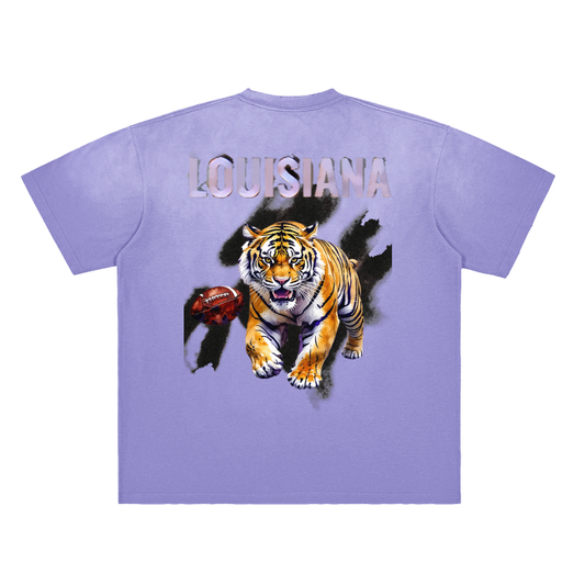 Purple and Gold Tiger Tee